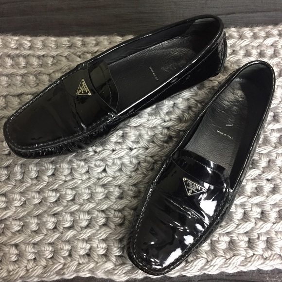 Prada Shoes - Prada Patent Leather Driving Loafer Size 8 US